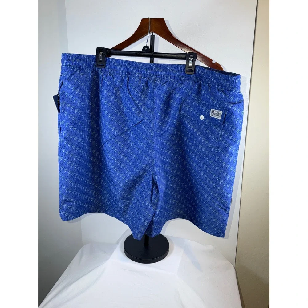 Polo Ralph Lauren Swim Trunks Mens 3XLT Blue Marlin Fish Print Board Shorts